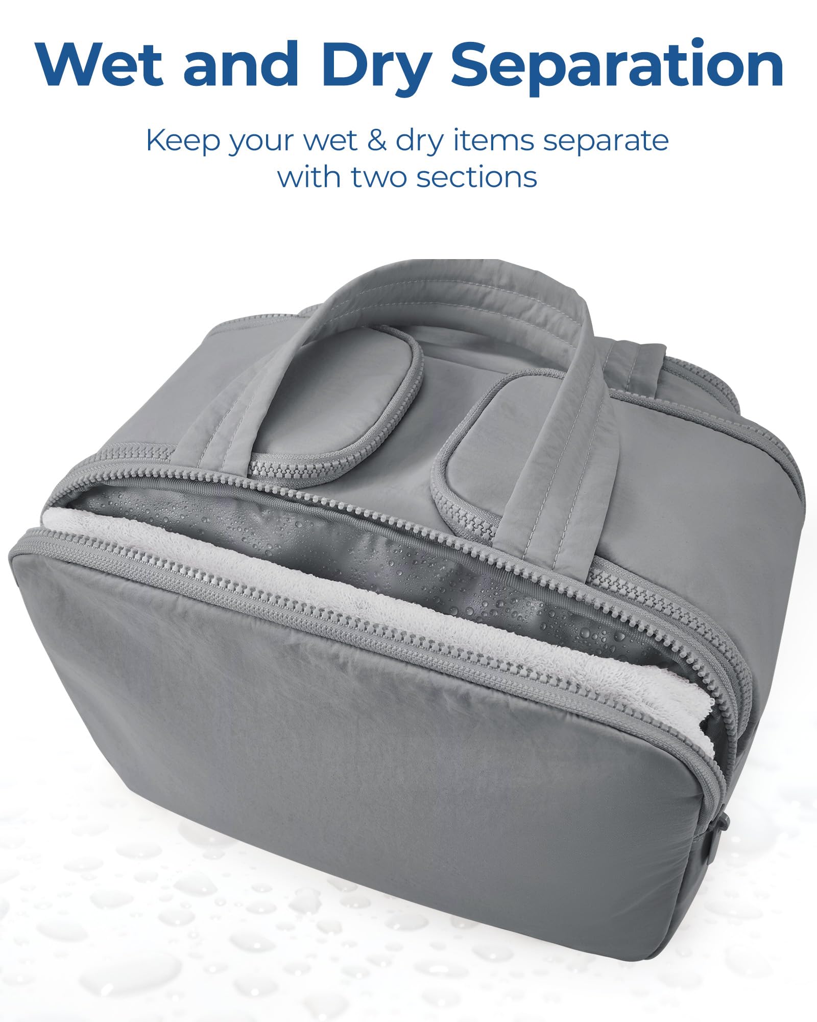BAGSMART Travel Toiletry Bag lightweight design eases packing on travel.