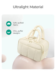 BAGSMART travel toiletry bag soft handle for comfortable carry