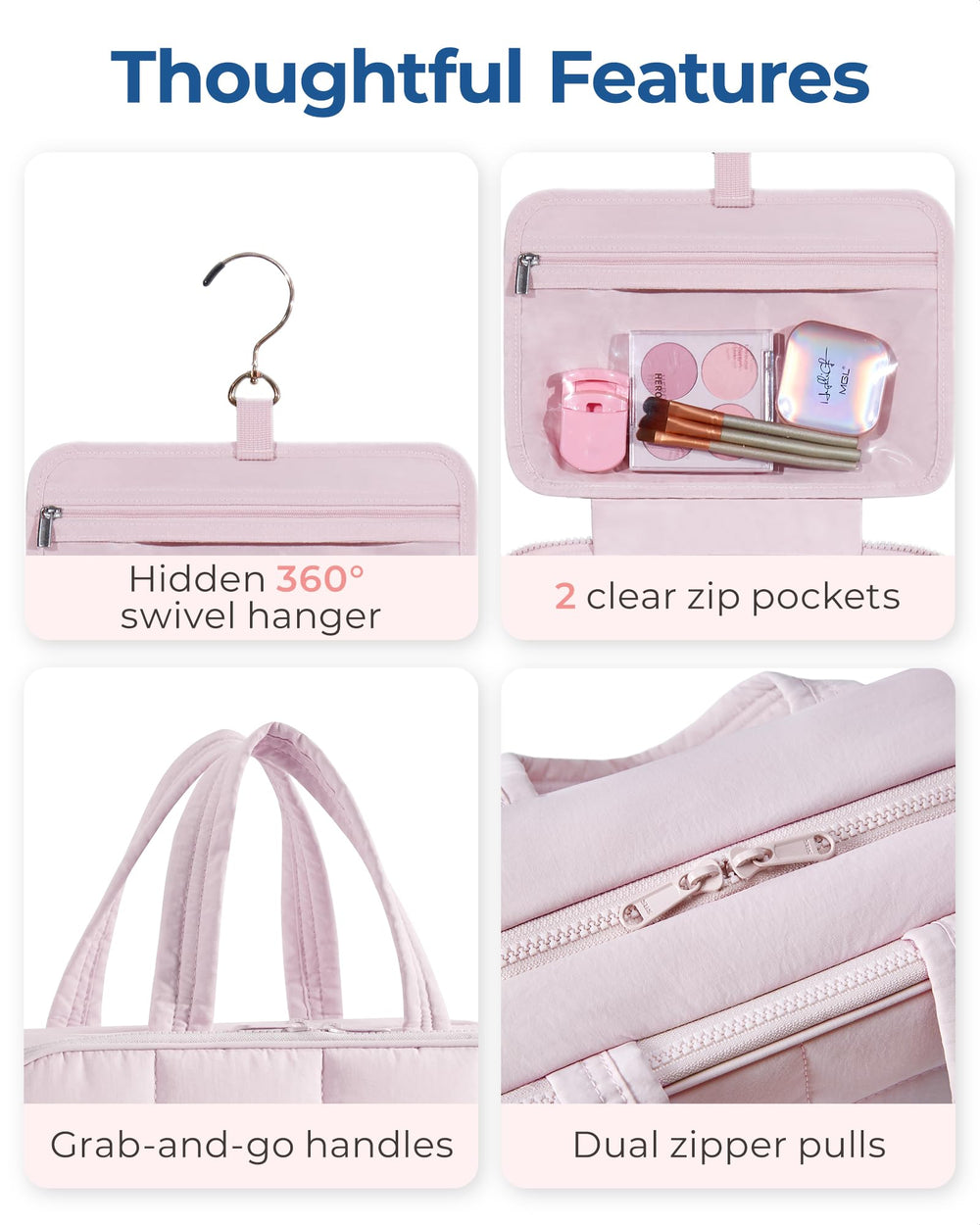 BAGSMART transparent sides provide quick content overview for packing