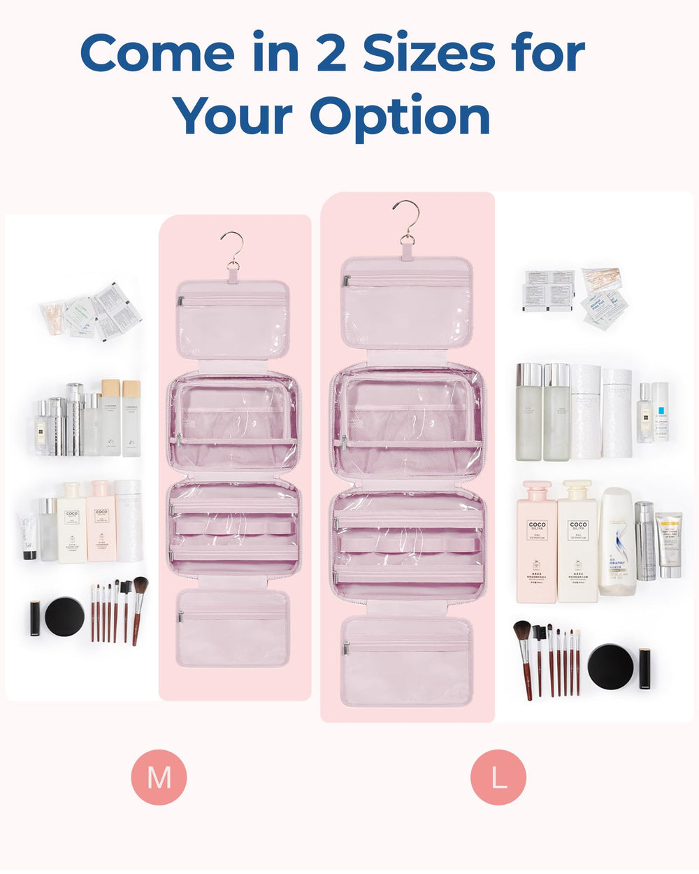BAGSMART transparent-sides allow quick content overview while traveling.