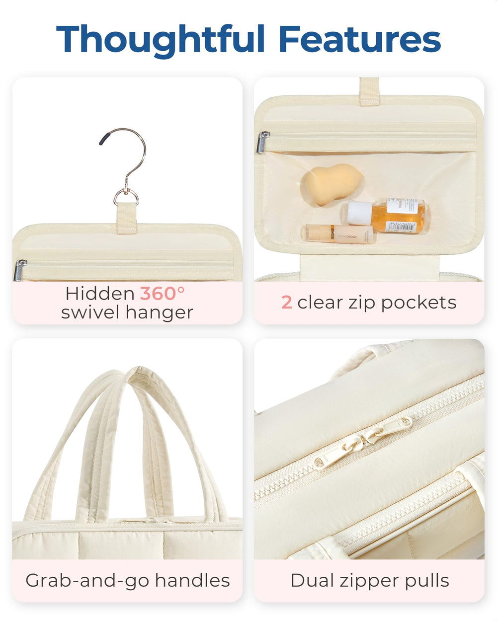 BAGSMART transparent sides provide quick visibility and easy access.