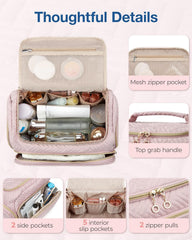 BAGSMART Toiletry Bag waterproof PVC fabric protects contents during travel.