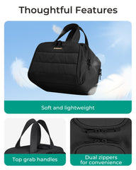 BAGSMART wet-dry pocket emphasizes separate items for easier cleanup.