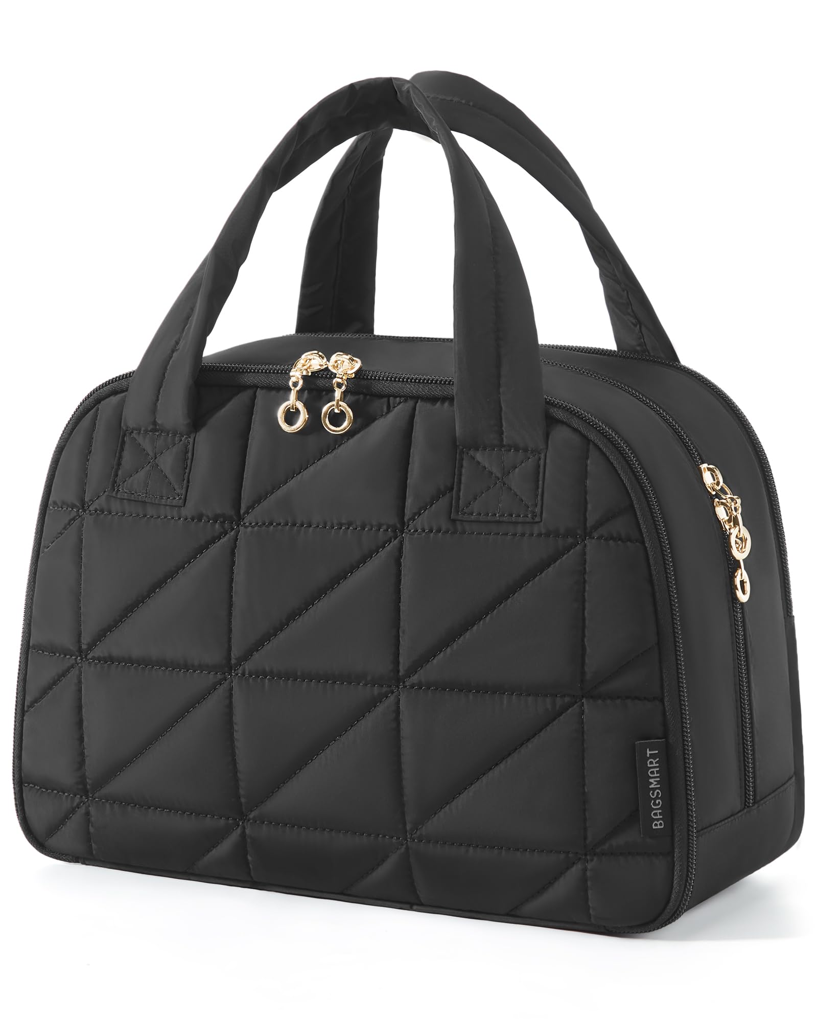 BAGSMART Travel Toiletry Bag wide-open view for quick on-the-go access.