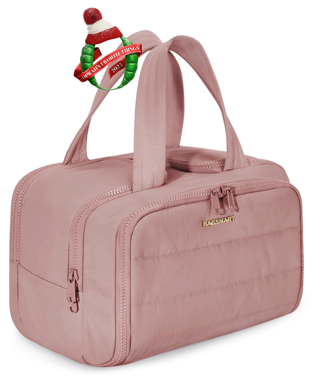 BAGSMART travel toiletry bag wide-open for easy access to essentials.