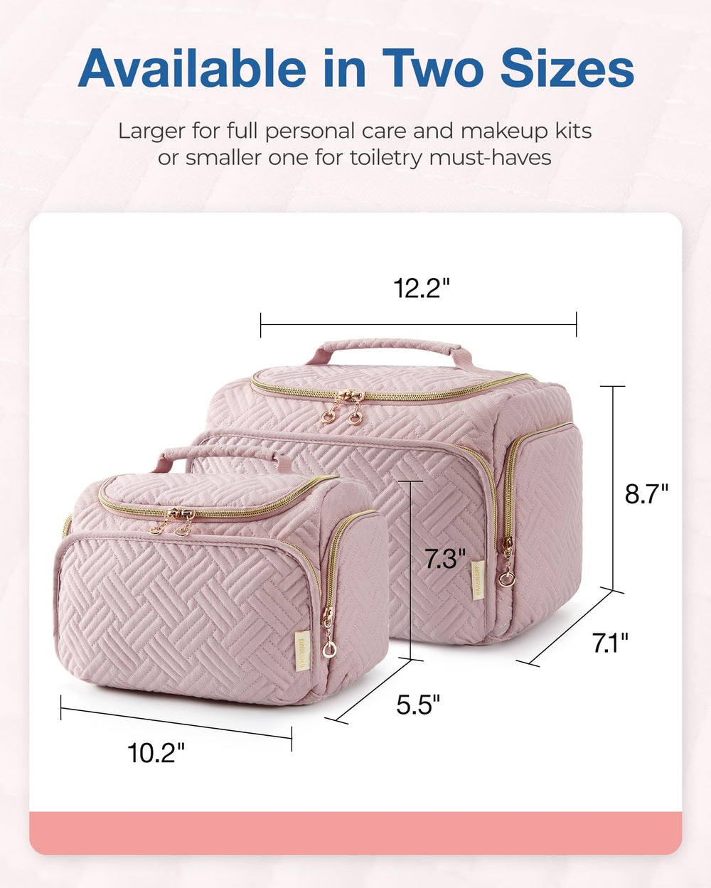 BAGSMART travel toiletry bag wide opening provides quick access to essentials