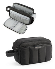 BAGSMART travel toiletry bag with a wide opening for easy makeup access on the go.
