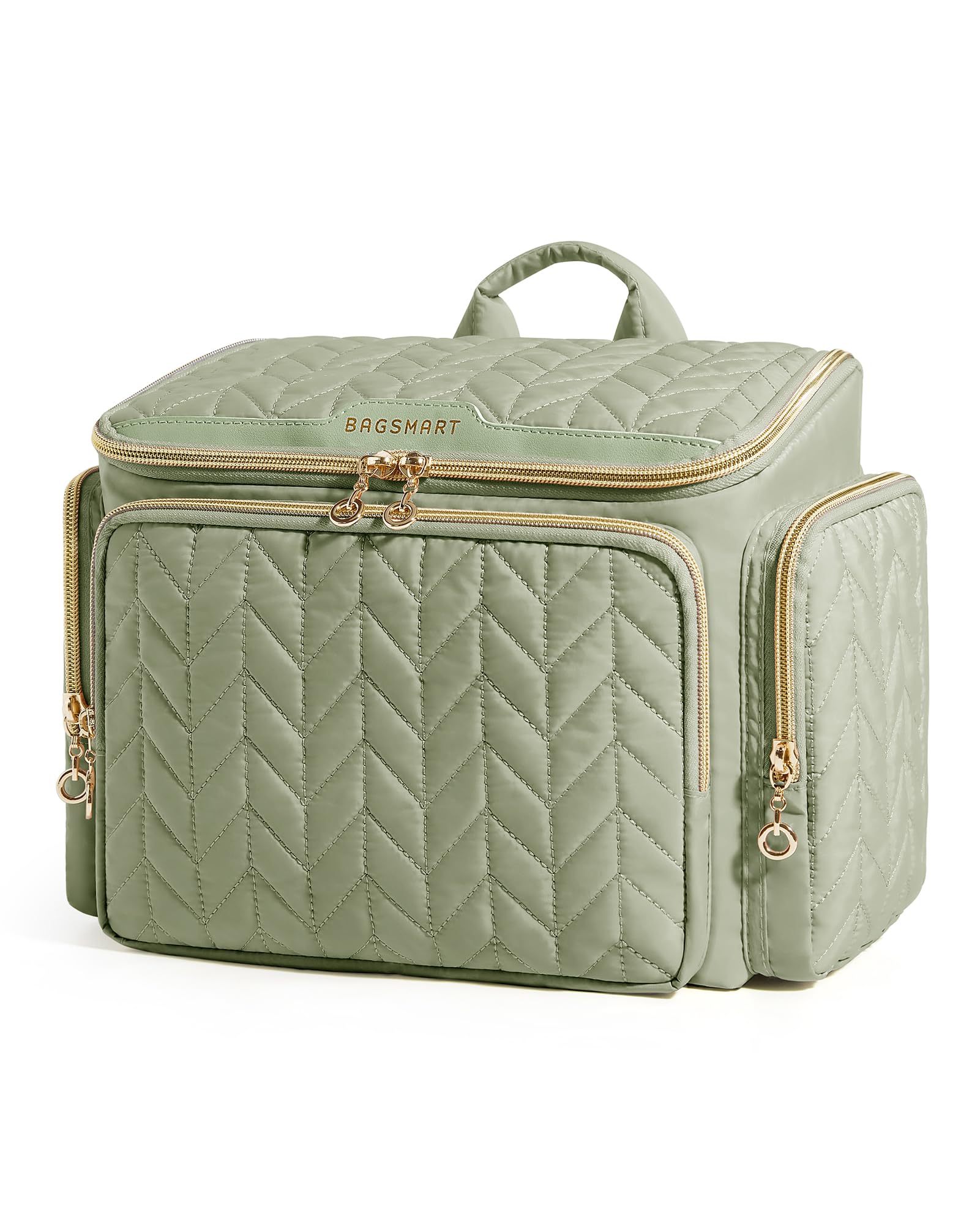 BAGSMART travel toiletry bag wide-opening design for quick access on trips.