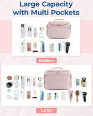 BAGSMART travel toiletry bag with handle offers portable, grab-and-go convenience