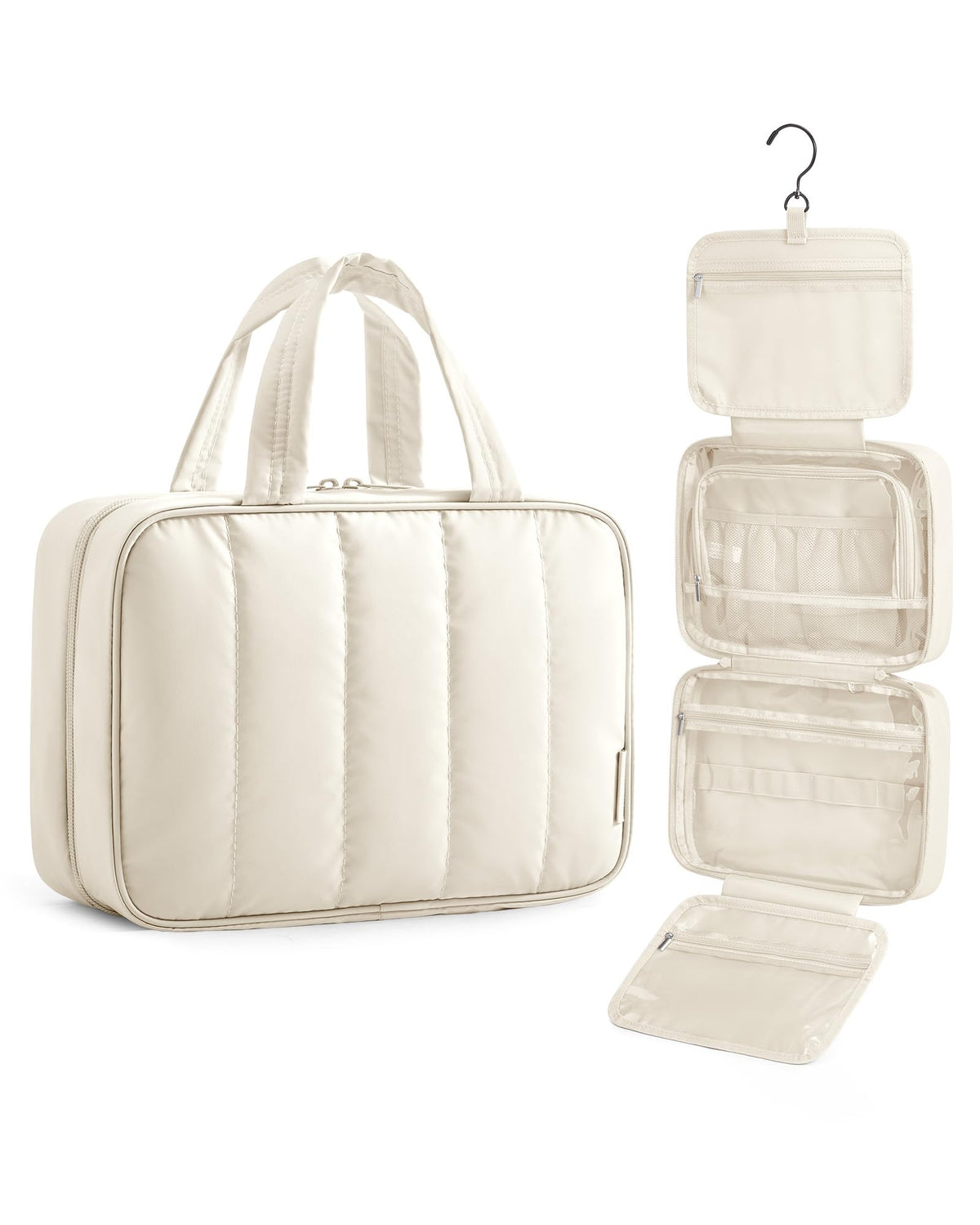 BAGSMART travel toiletry bag for women with hanging access
