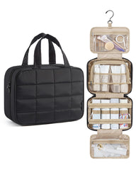 BAGSMART travel toiletry bag with puffy fabric highlights lightweight portability for travel