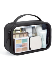 BAGSMART TSA-approved clear toiletry bag front view aids quick security checks