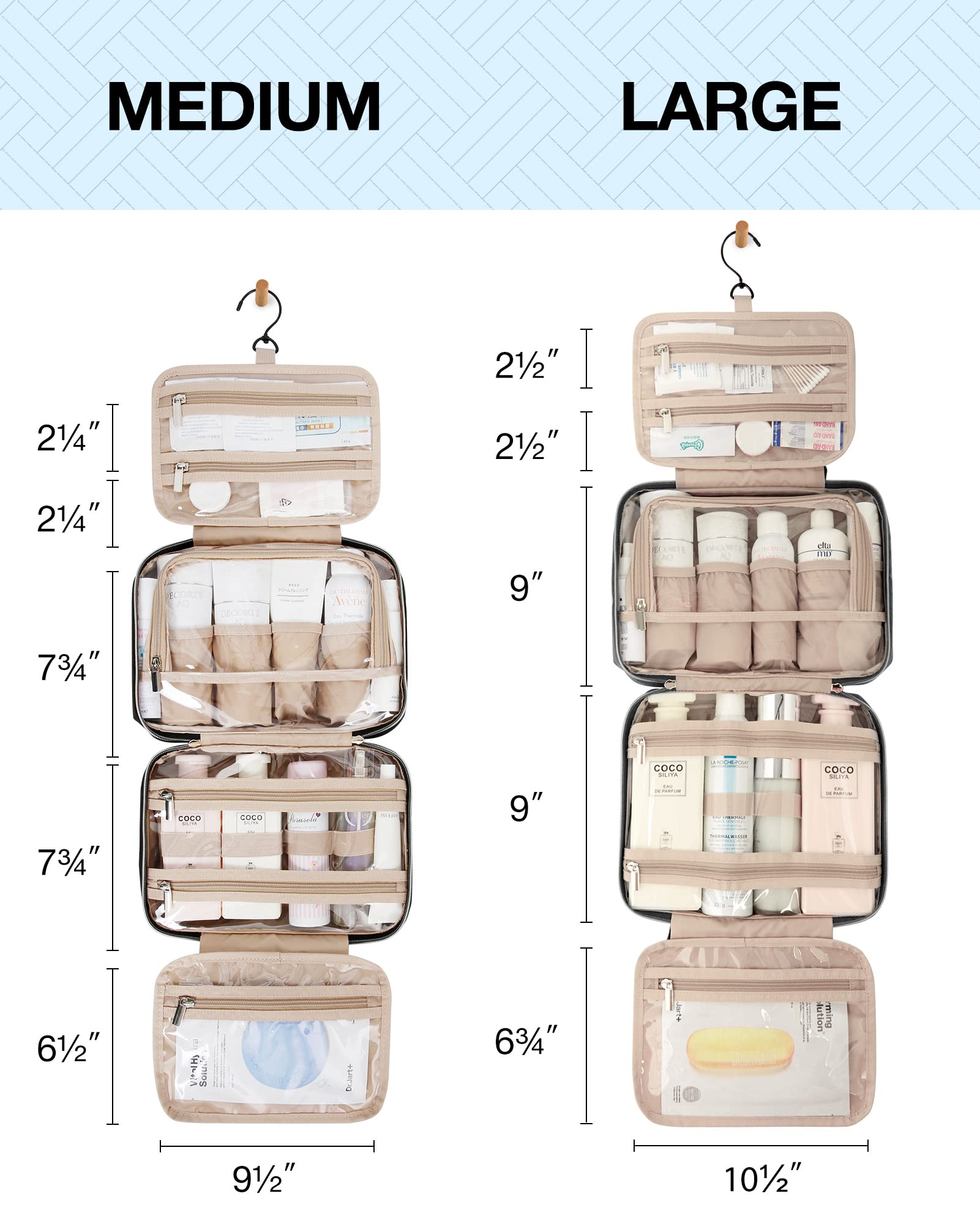BAGSMART TSA-approved transparent bag helps you pass security quickly