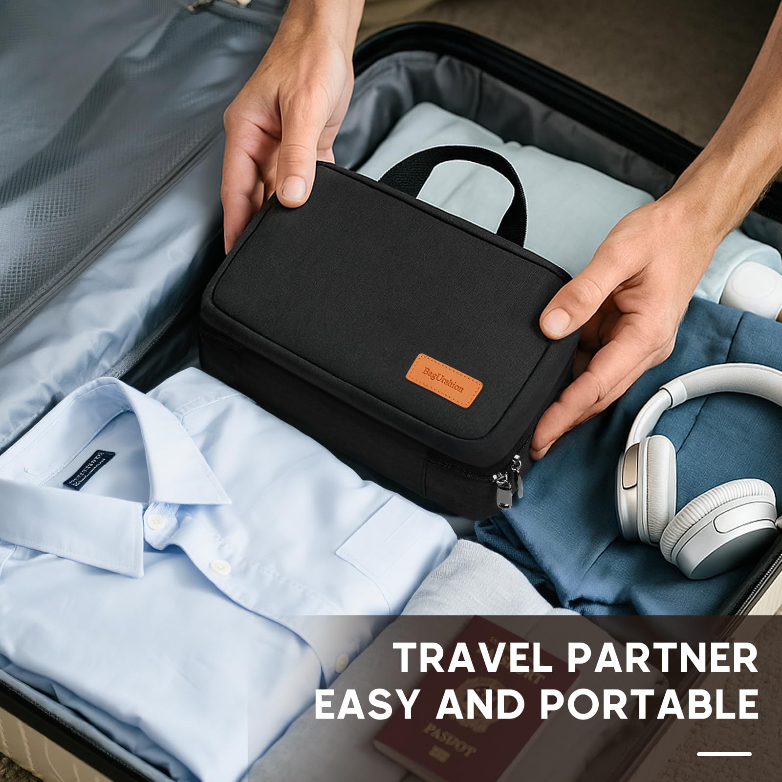 BagUrshion toiletry bag multi-use travel gym companion.