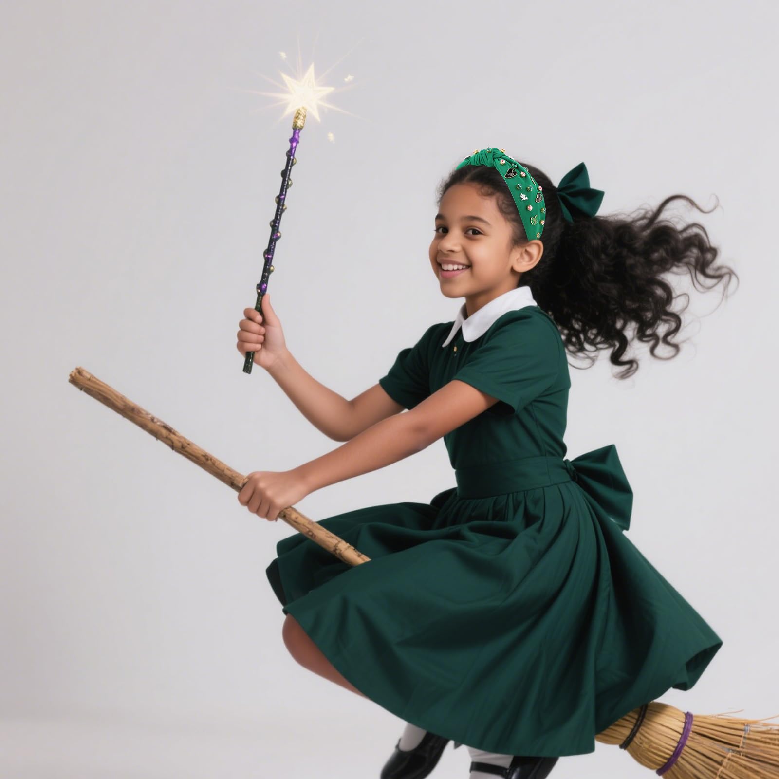 BAHABY knotted headbands enhance Halloween cosplay looks with sparkle.