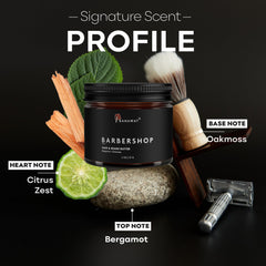 BAHAWAT barbershop scent bottle evokes a fresh barber shop feel
