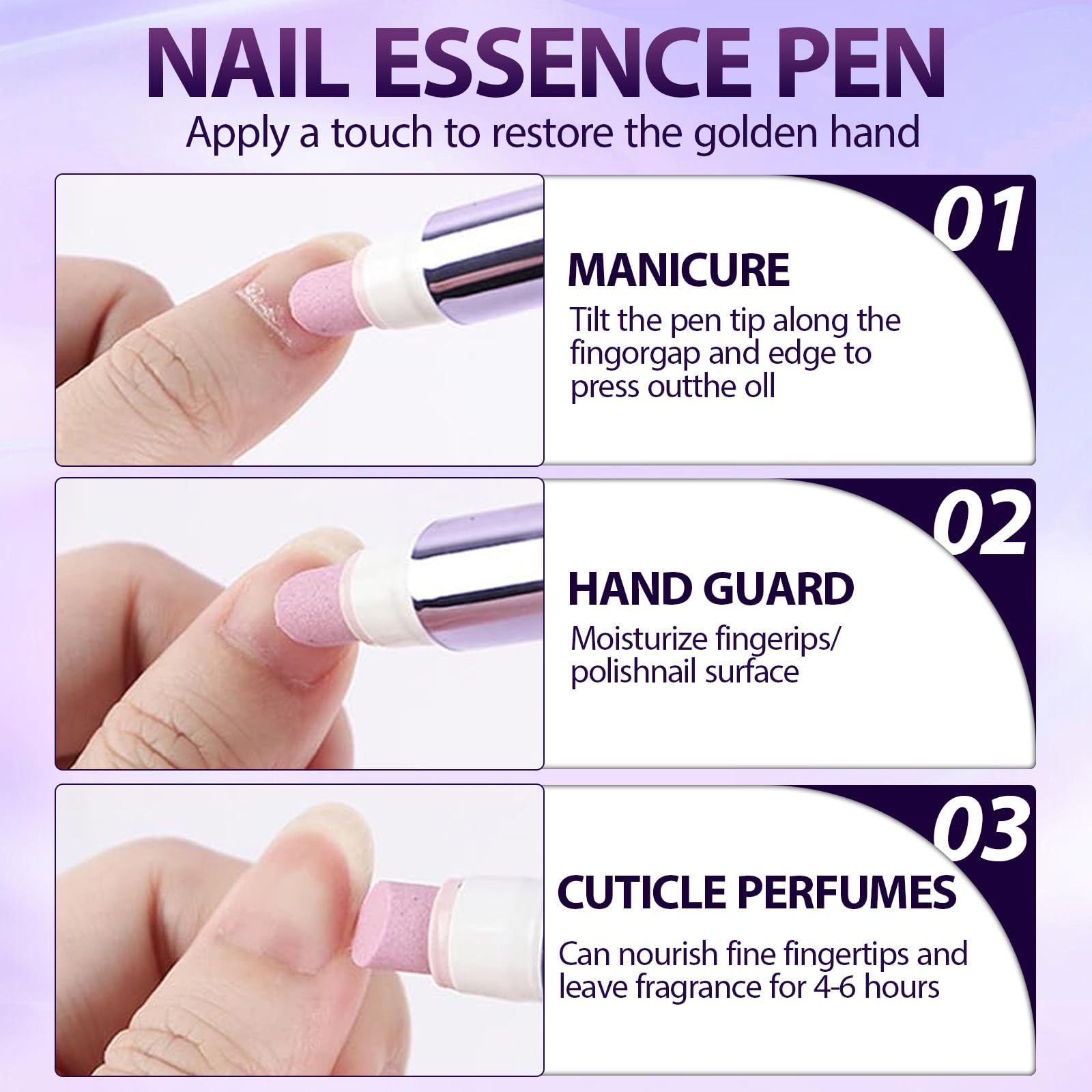 BaiKupo 3-in-1 nail pen demonstrates quick three-in-one application
