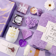 Baicai self-care gift basket setup with spa staples for relaxing at-home pampering.