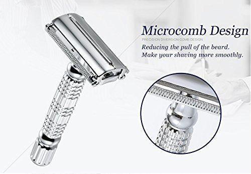 BAILI closeup-blade-head shows hygienic, precise contact with skin for close shaves.