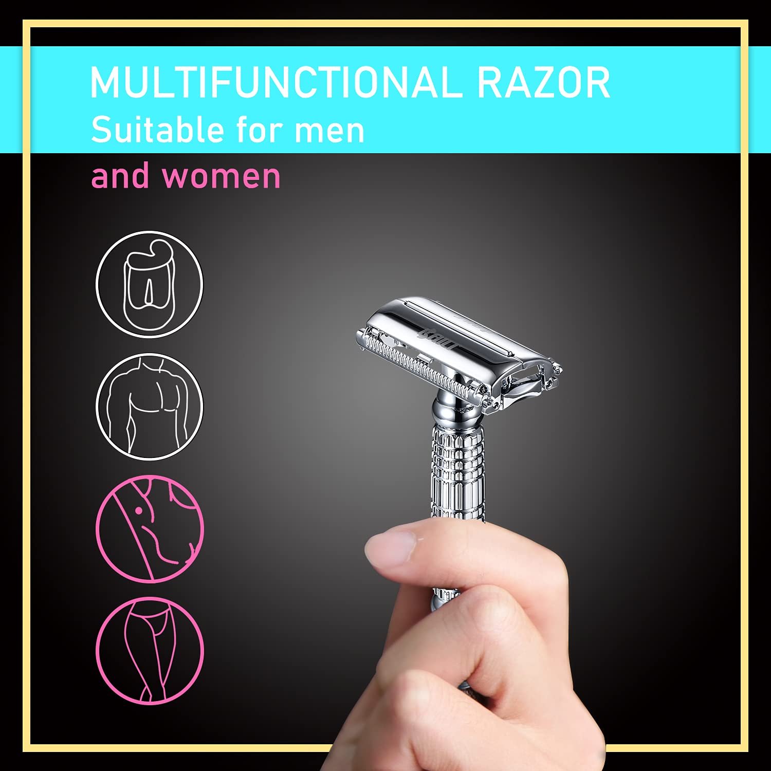 BAILI platinum-blade-closeup highlights premium blade quality for smoother shaves.