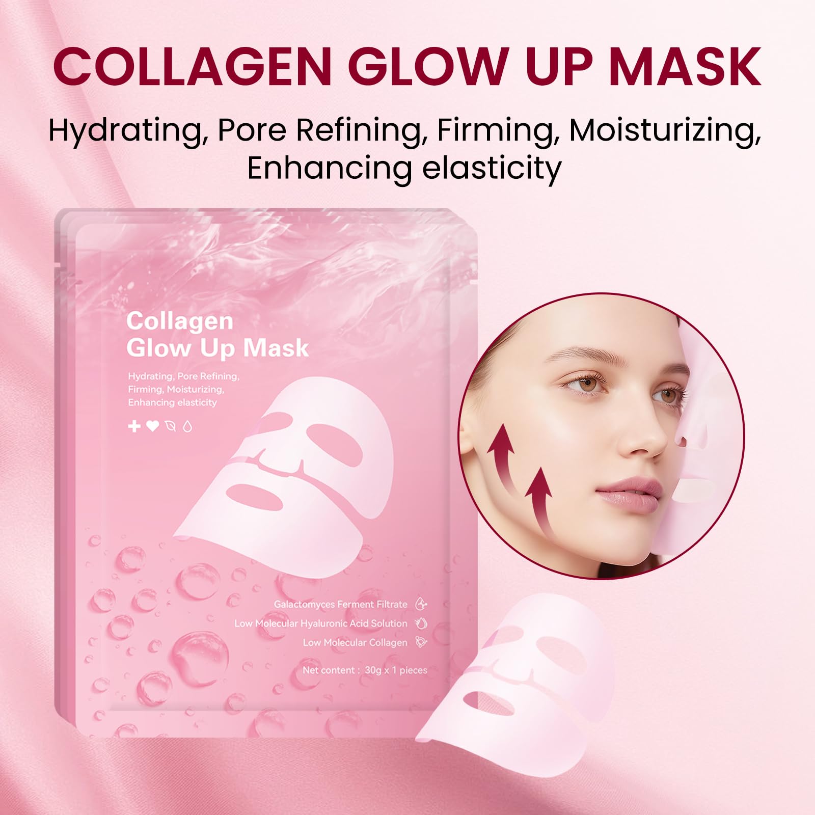 baioribe Qu𝖆𝖘Bio-Collagen Sheet Mask delivers deep hydration overnight