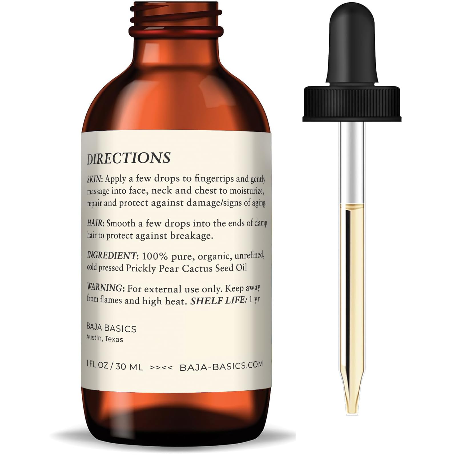 Baja Basics prickly pear seed oil nails care adds strength and shine to nails.