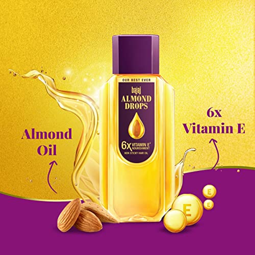 Ingredients panel shows almond oil and Vitamin E details for informed choice