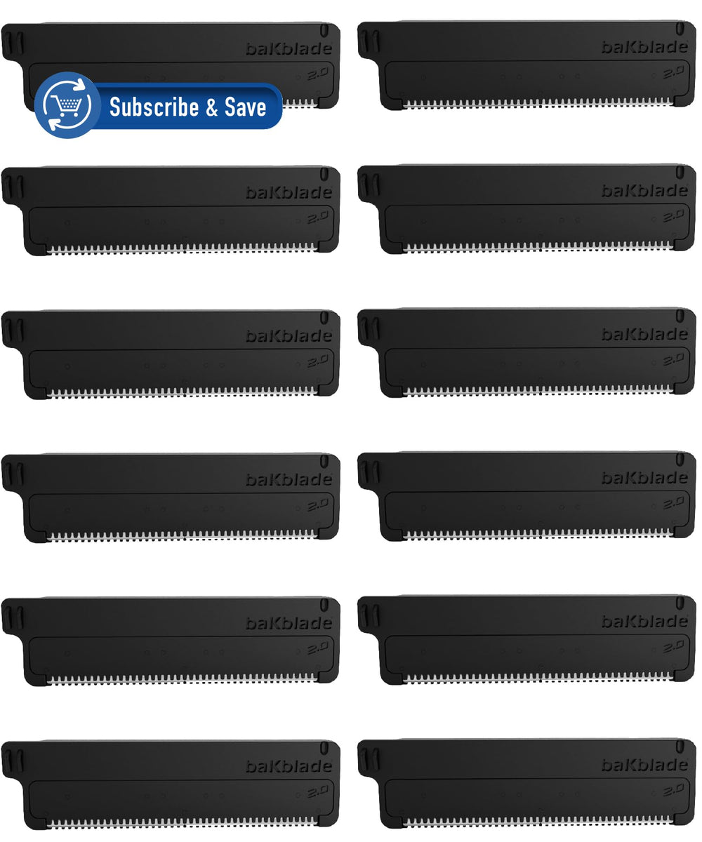 baKblade back shaver refill cartridge—the 12-pack provides quick replacements for smooth, consistent shaves.