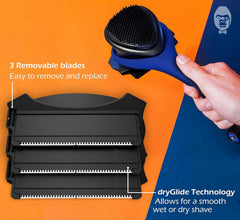 BAKBLADE DRYglide back blades change enables quick blade swaps for smooth results.