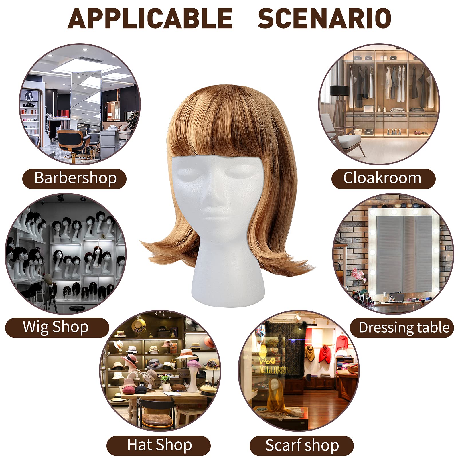 BALABALA travel-friendly wig head fits in bags for on-the-go styling