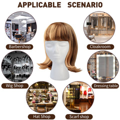 BALABALA travel-friendly wig head fits in bags for on-the-go styling