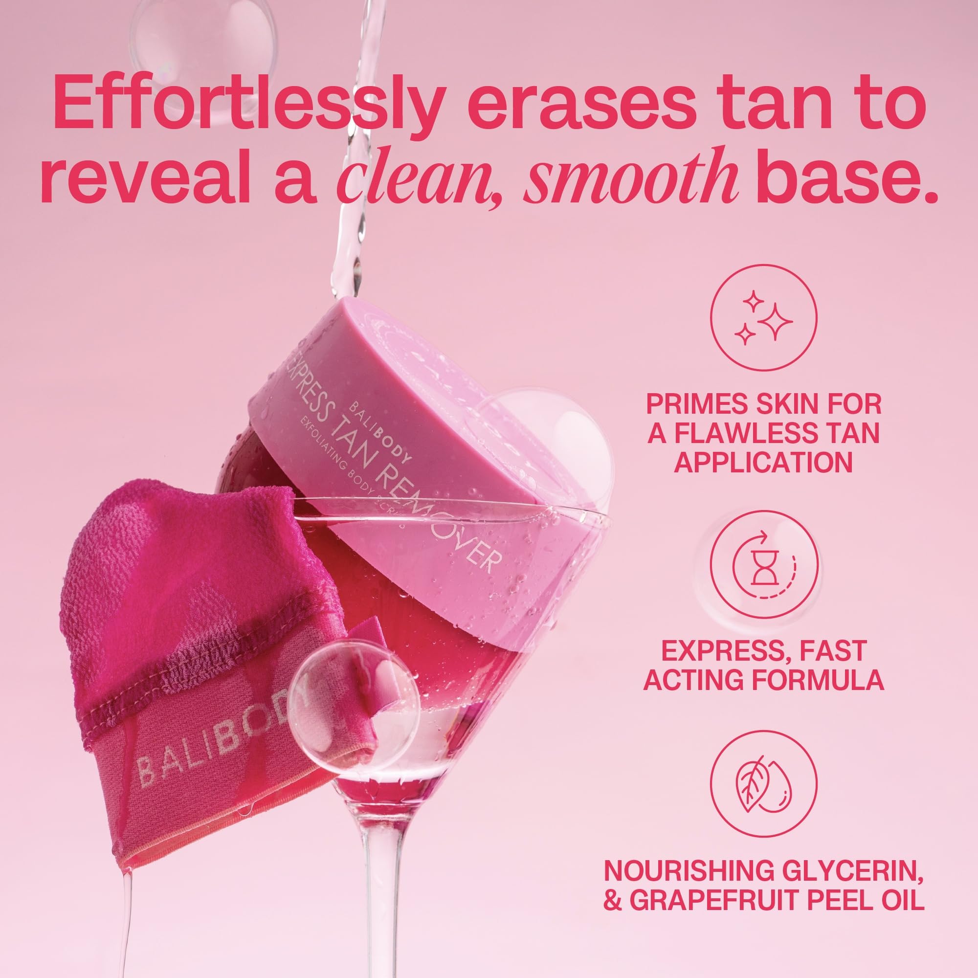 BALI BODY Express Tan Remover packaging on shelf emphasizing clean branding.