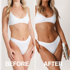 Bali Body foam texture close-up highlights lightweight, quick-dry formula with even coverage.