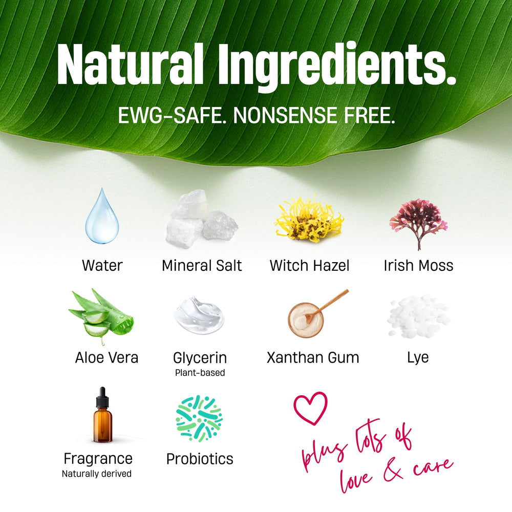 Bali Secrets ingredients list — organic minerals and plant-based components for clean protection.