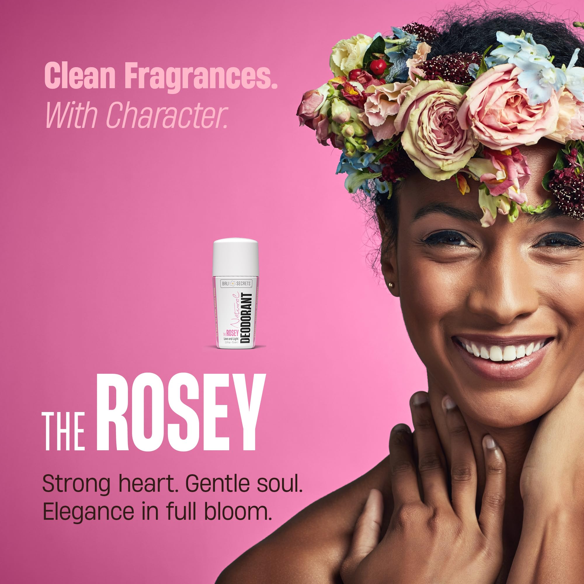 The Rosey roll-on demonstrates easy, gentle application for all-day freshness.