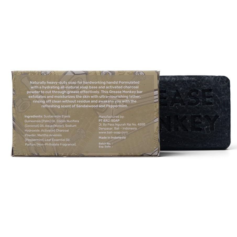 Bali Soap Grease Monkey hands after washing look clean and refreshed.