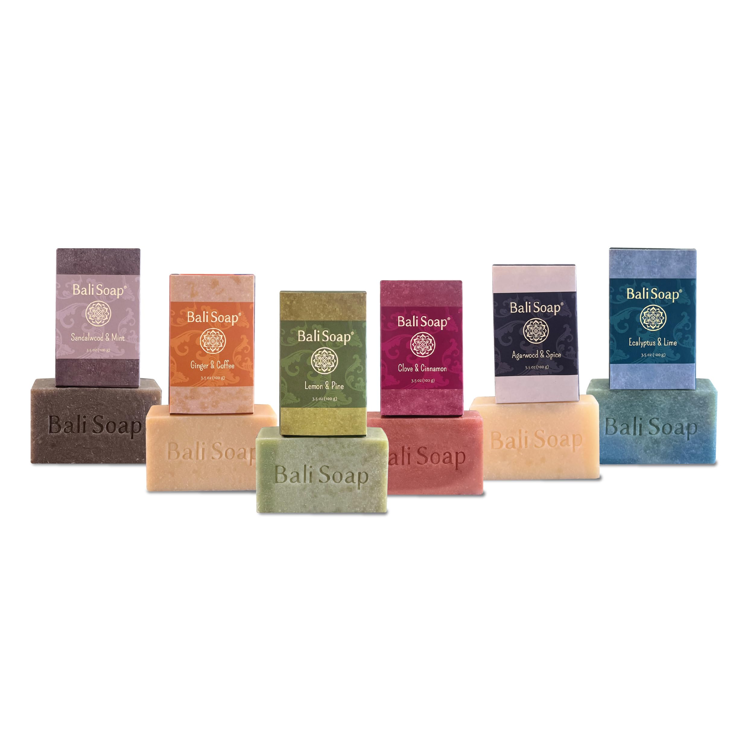 Bali Soap Masculine Collection cold-process-bars close-up—handcrafted texture reflects Balinese craft.