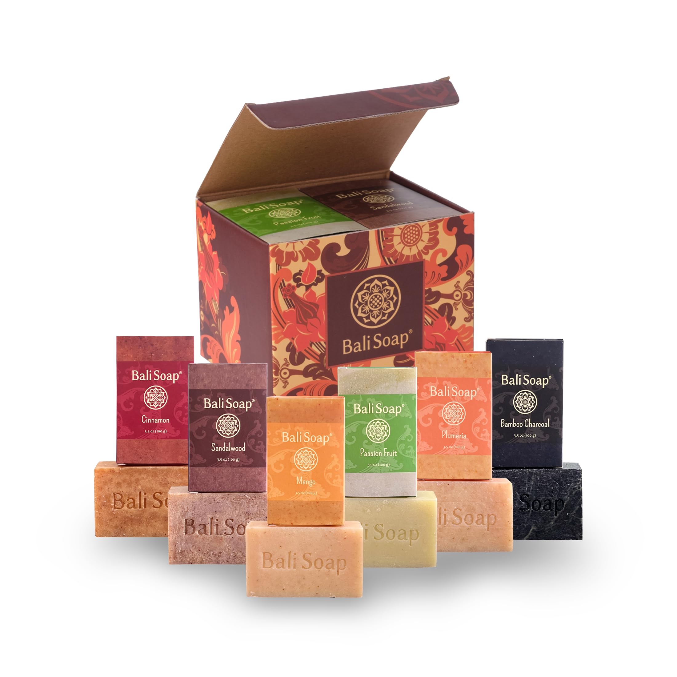 Bali Soap Tropical Paradise packaging in authentic batik box, premium gift-ready spa experience