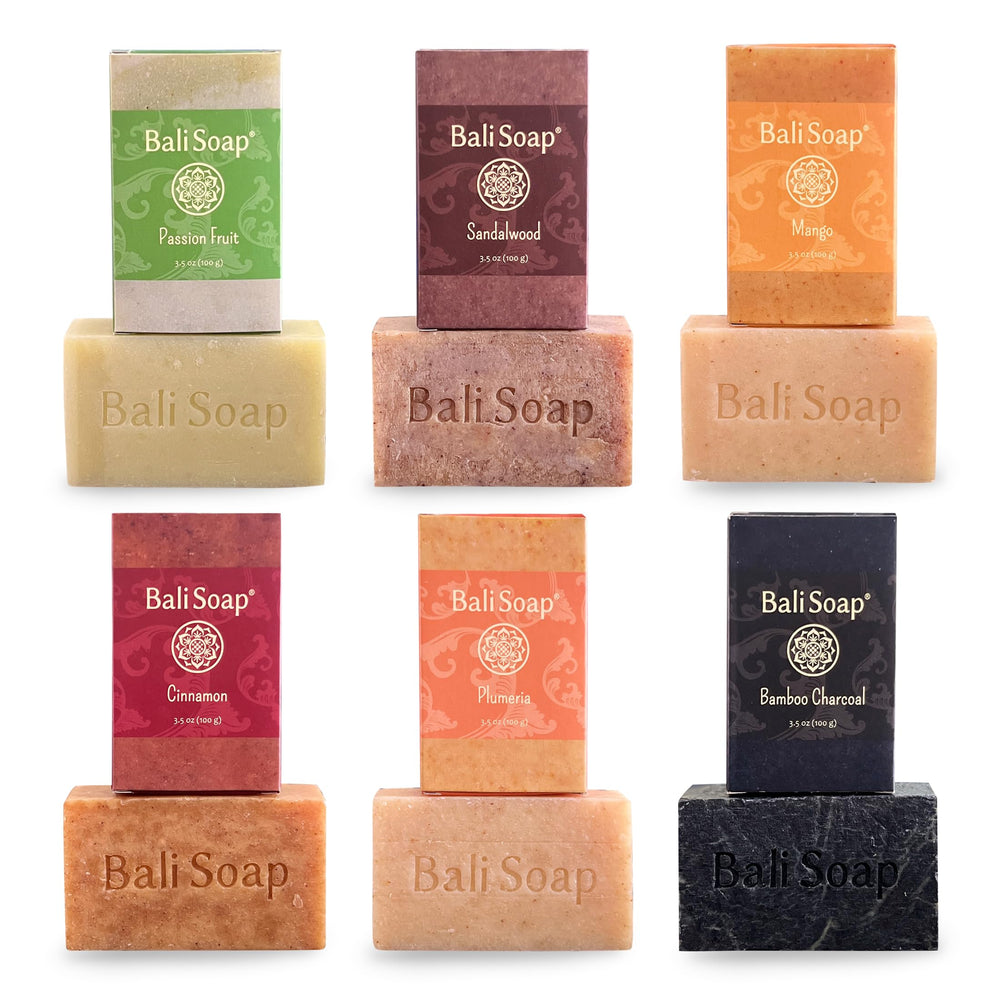 Bali Soap sandalwood bar close-up, warm grounding scent for evening routine