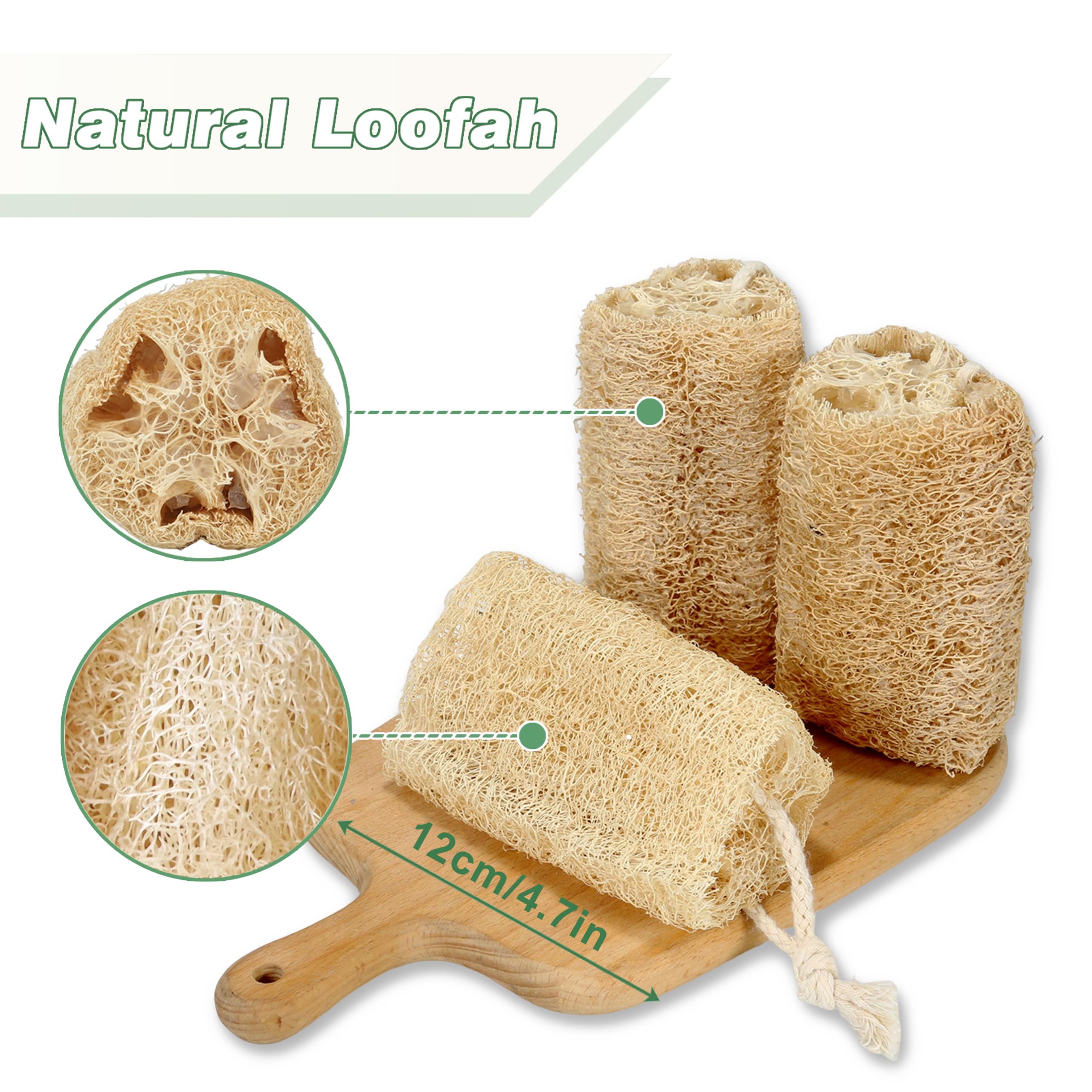 Balifeel loofah sponge closeup fibers showing natural exfoliation for smoother skin.