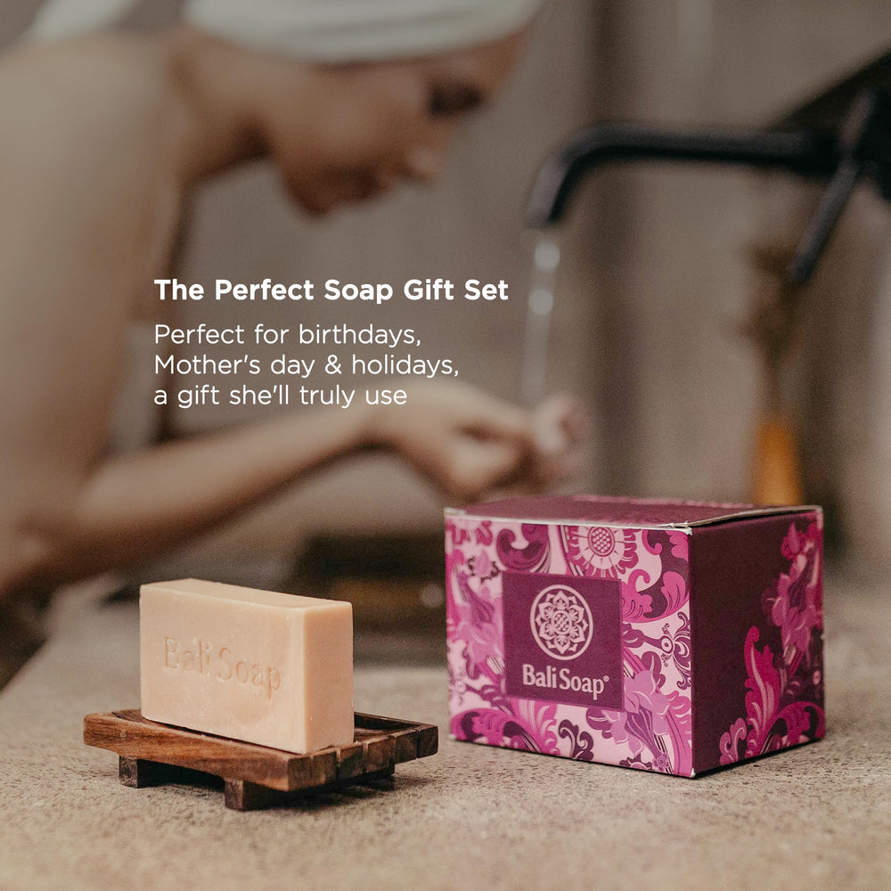 Bali Soap Feminine Collection batik gift box, premium packaging for her.