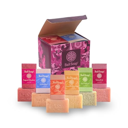 Bali Soap Feminine Collection box with batik packaging, gift-ready presentation.