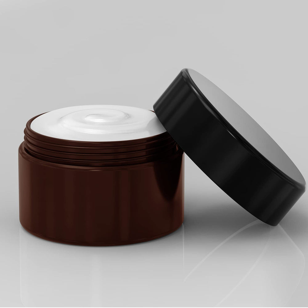 BallHull amber jar with black lid shows leak-proof seal for secure storage.