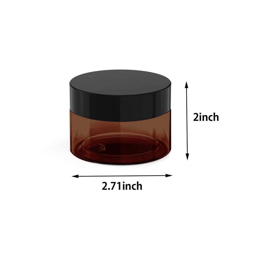 BallHull amber plastic jar tightly sealed to protect creams during transport.