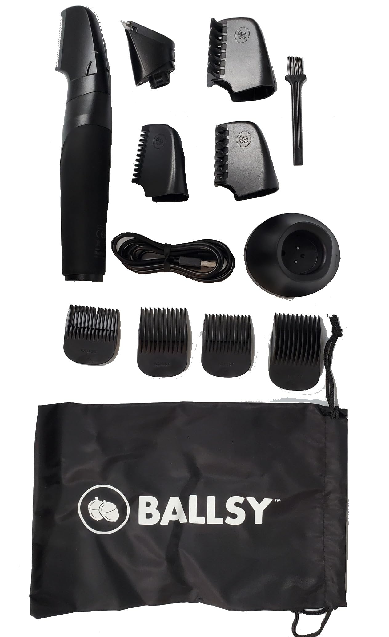 Ballsy B2 vertical-head design reaching hard-to-reach areas for smooth grooming.