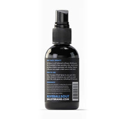 Ballsy spray with tea tree and aloe highlights cooling relief.