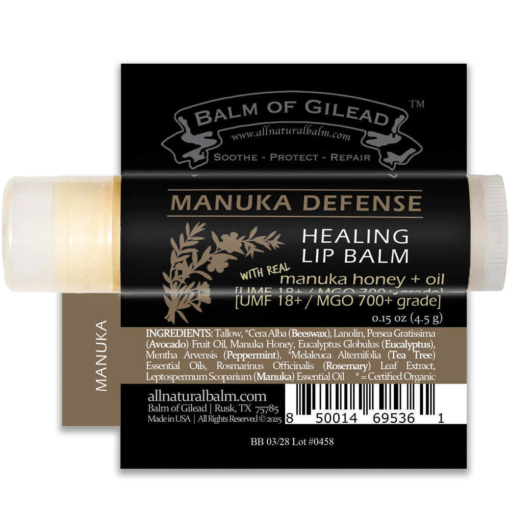 BALM OF GILEAD Manuka Defense beeswax-rich formula hero image.