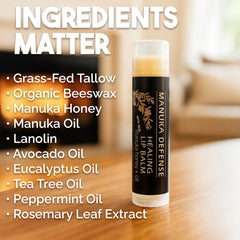BALM OF GILEAD Manuka Defense ingredient close-up highlighting Manuka benefits.