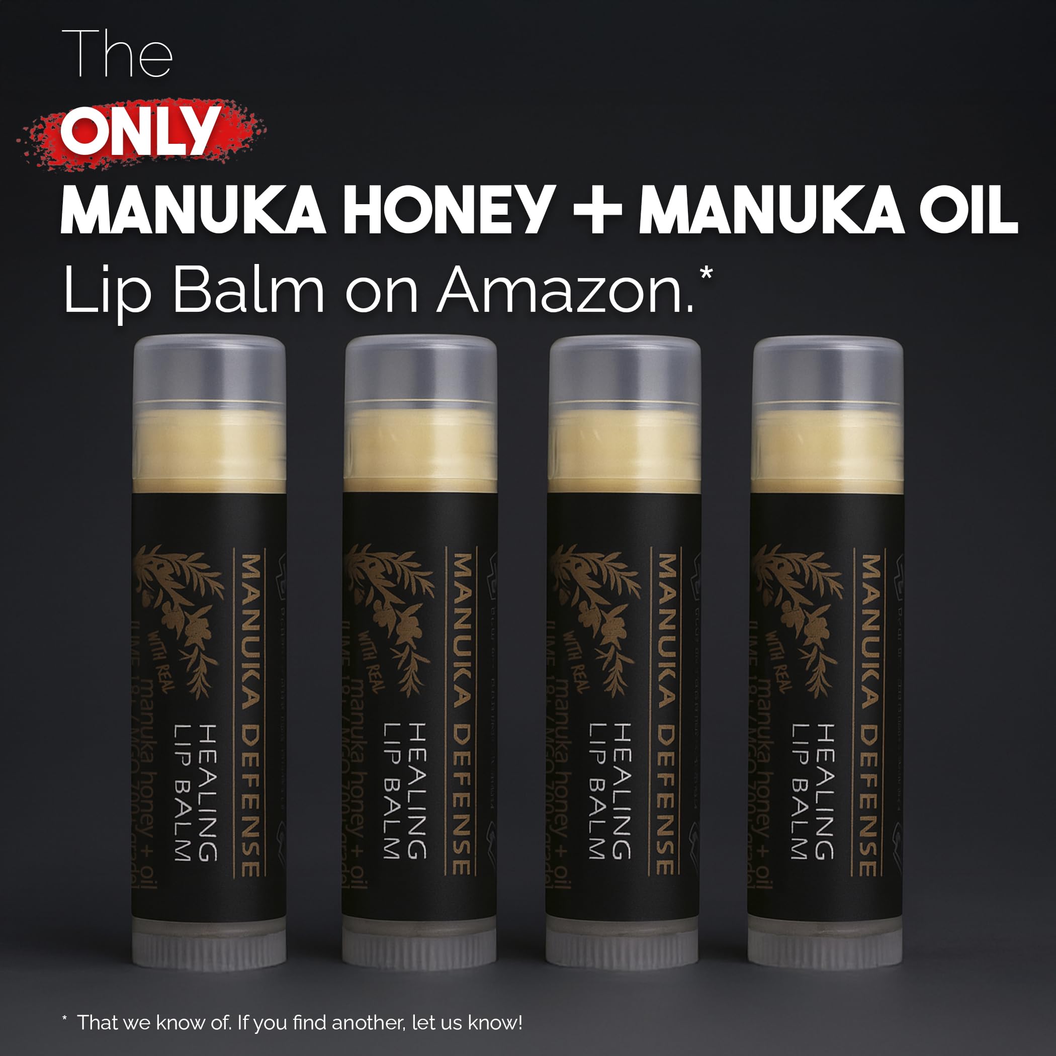 BALM OF GILEAD Manuka Defense lip-application shot emphasizing smooth, non-greasy feel.