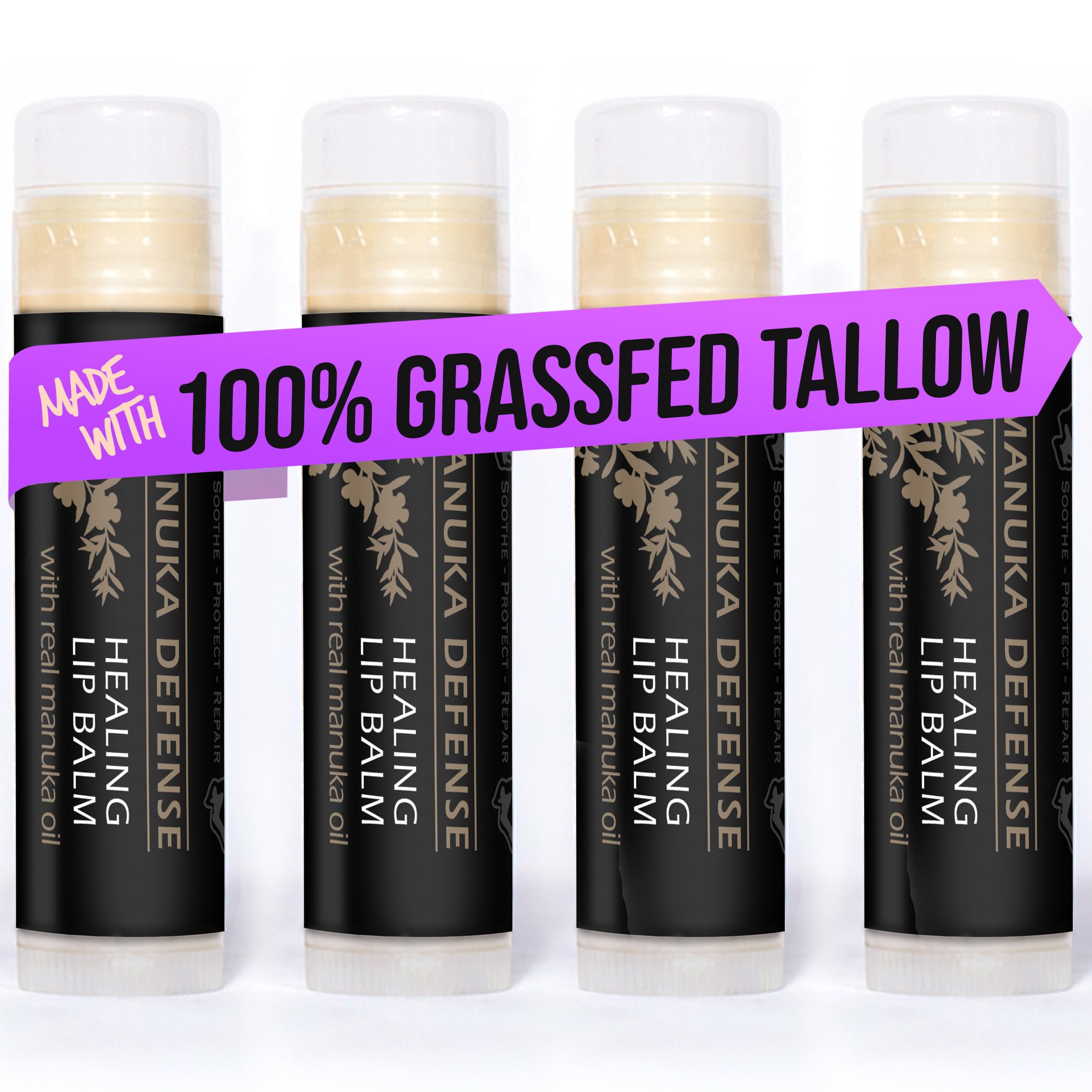 BALM OF GILEAD Manuka Defense lip balm tube for on-the-go moisture.